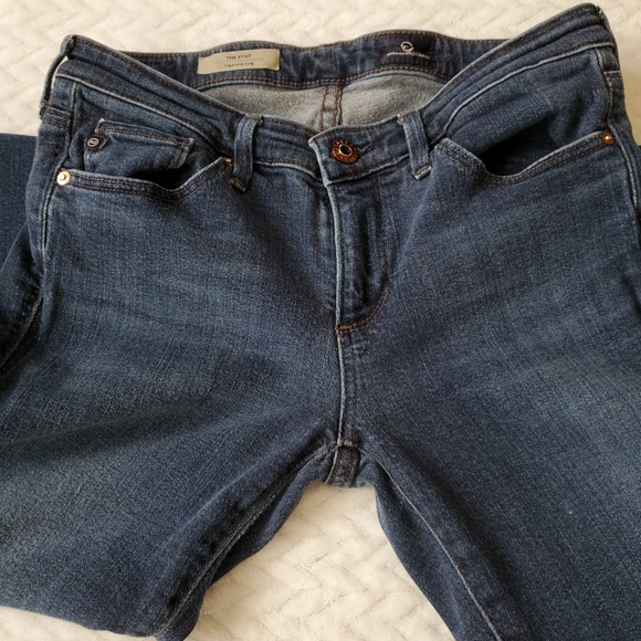 AG Adriano Goldschmied The Stilt Cigarette Leg Blue Jeans Size 27R - Picture 5 of 13